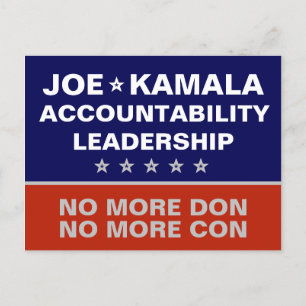 Cartão Postal Biden Harris 2020 Responsabilização da Lideranç