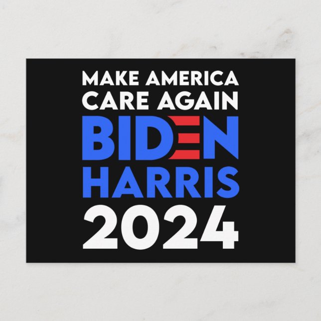 Cartão Postal Biden / Harris - 2024 - Torne a América mais atent (Frente)