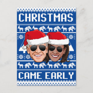 CARTÃO POSTAL BIDEN HARRIS: NATAL VEIO CEDO