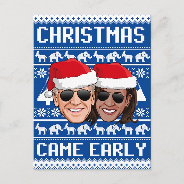 CARTÃO POSTAL BIDEN HARRIS: NATAL VEIO CEDO (Frente)