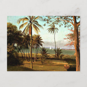 Cartão Postal Bierstadt - Cena da Flórida, pintura de arte fina,