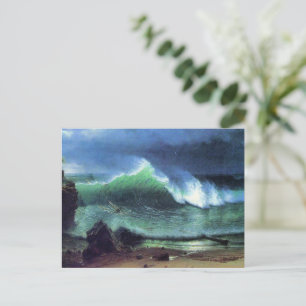 Cartão Postal Bierstadt - Mar de Esmeralda, pintura de arte fina