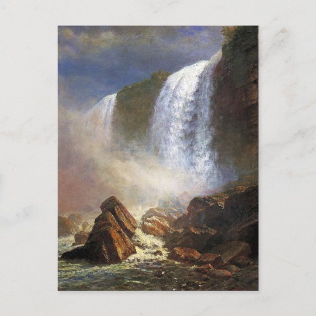 Cartão Postal Bierstadt Niagara Falls Painting (Frente)