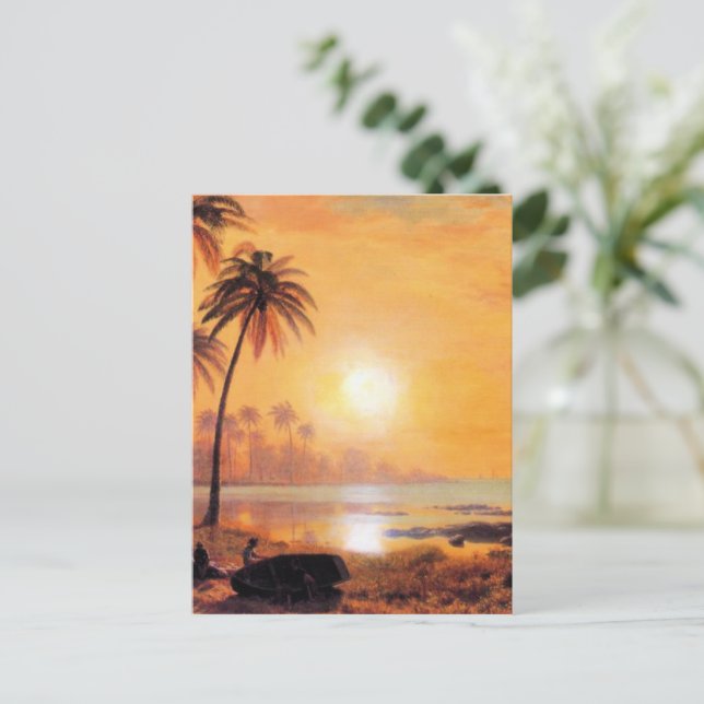 Cartão Postal Bierstadt - Paisagem Tropical (Em pé/Frente)
