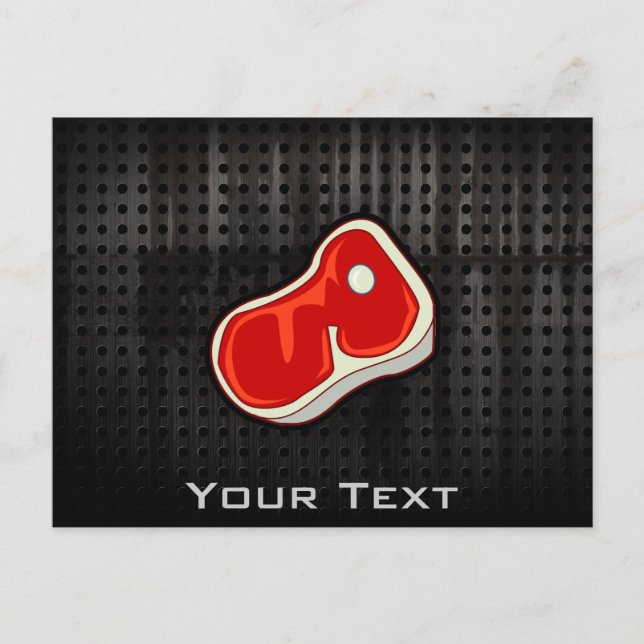 Cartão Postal Bife do açougueiro; preto (Frente)