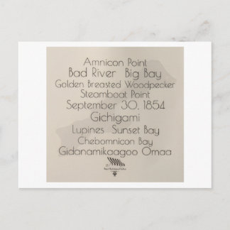 Cartão Postal Big Bay Madeline Island Words Postcard