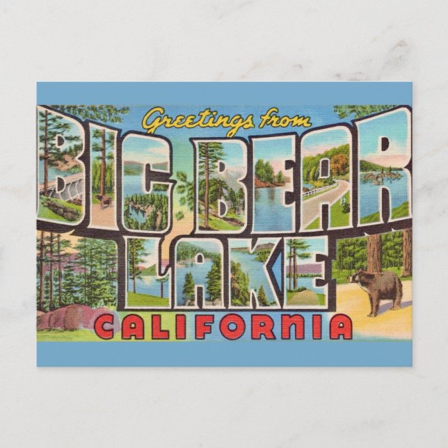 Cartão Postal Big Bear Lake California (Frente)