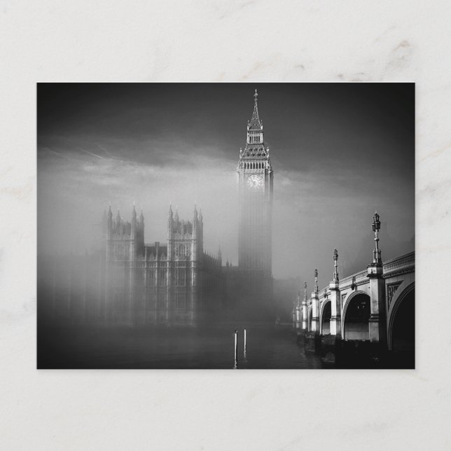 Cartão Postal Big Ben Através da Névoa (Frente)