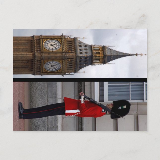 Cartão Postal Big Ben/Buckingham (Frente)