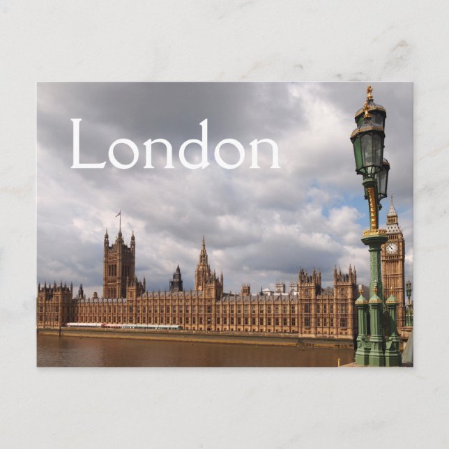 Cartão Postal Big Ben e Parlamento em Londres (Frente)