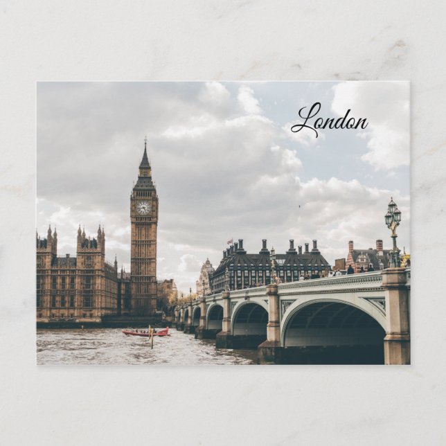 Cartão Postal Big Ben em Londres (Frente)