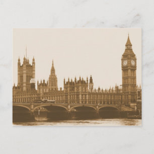 Cartão Postal Big Ben - Parlamento - Westminster Bridge Postcard