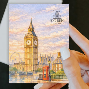 Cartão Postal Big Ben - Torre Elizabeth Marco da Cidade Popula
