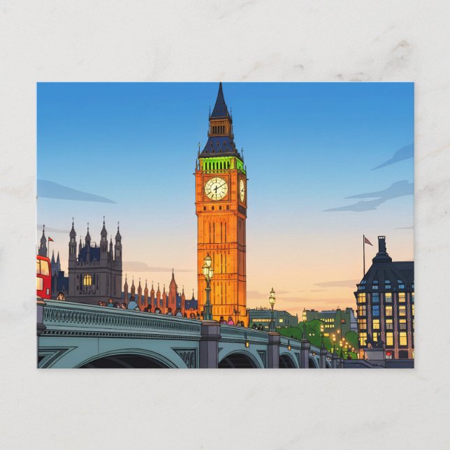 Cartão Postal Big Ben view postcard (Frente)