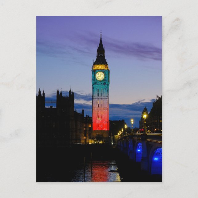Cartão Postal "Big Ben" Westminster, London UK Postcard (Frente)