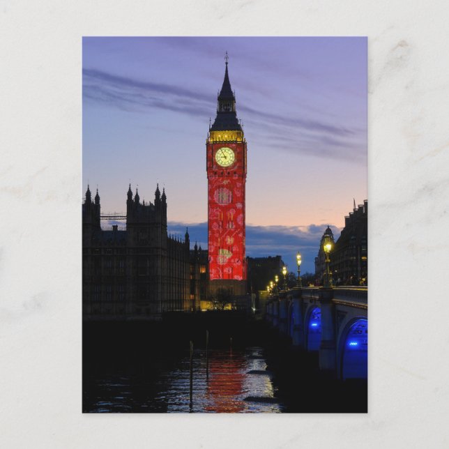 Cartão Postal "Big Ben" Westminster, London UK Postcard (Frente)
