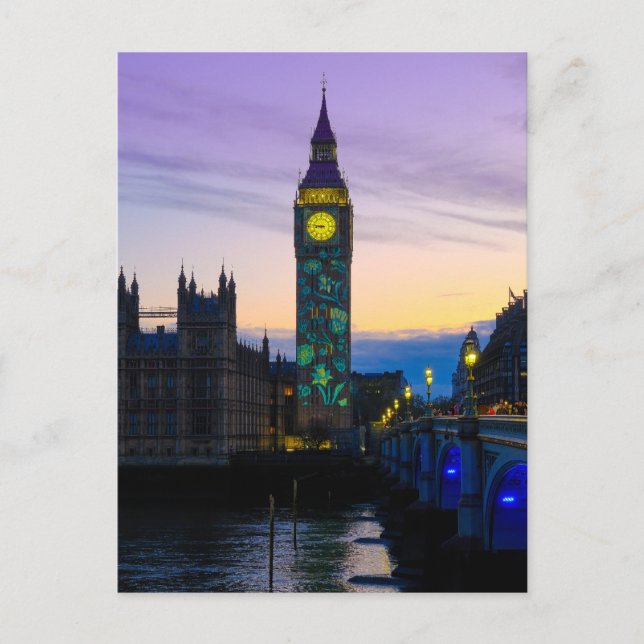 Cartão Postal "Big Ben" Westminster, London UK Postcard (Frente)