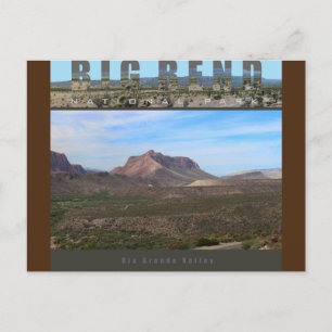 Cartão Postal BIG BEND NAT’L PARK-Texas-Rio Grande Valley-
