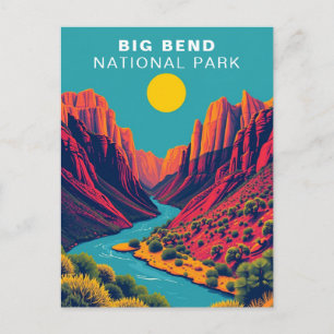 Cartão Postal Big Bend National Park Vintage EUA