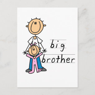Cartão Postal Big Brother com Camisetas e presentes de irmãzinh