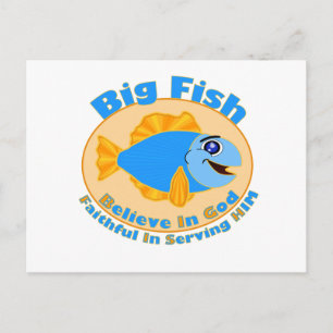 Cartão Postal Big Fish Acredita em Deus