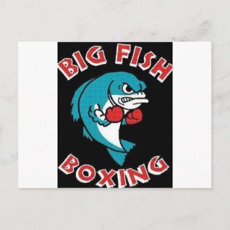 CARTÃO POSTAL BIG FISH BOXING, BOXING, PEIXE, PEIXE DE LUTA, BOX