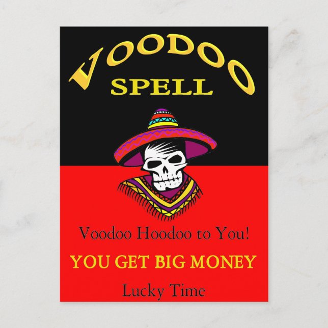 Cartão Postal Big Money Voodoo Spell (Frente)