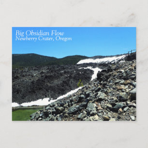 Cartão Postal Big Obsidian Flow, Oregon