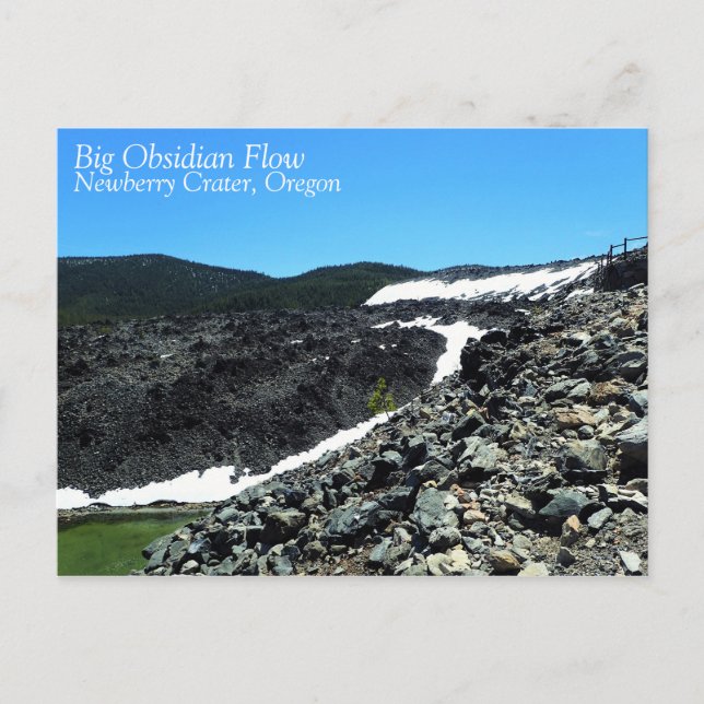 Cartão Postal Big Obsidian Flow, Oregon (Frente)