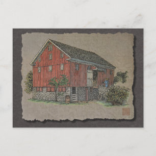 Cartão Postal Big Red Bank Barn