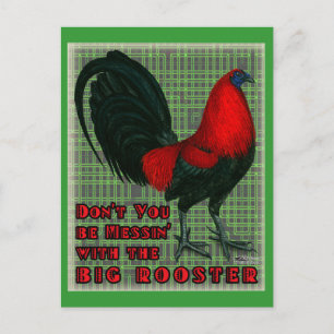 Cartão Postal Big Red Rooster
