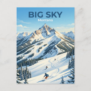 Cartão Postal Big Sky Resort Montana
