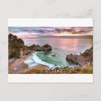 Cartão Postal Big Sur Waterfall Sunset