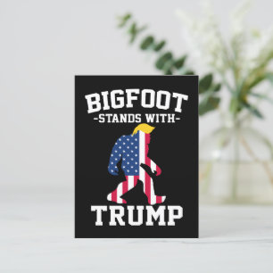 Cartão Postal Bigfoot Apoia Trump Eleições 2024