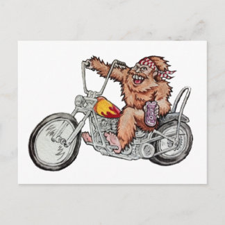 Cartão Postal Bigfoot Biker