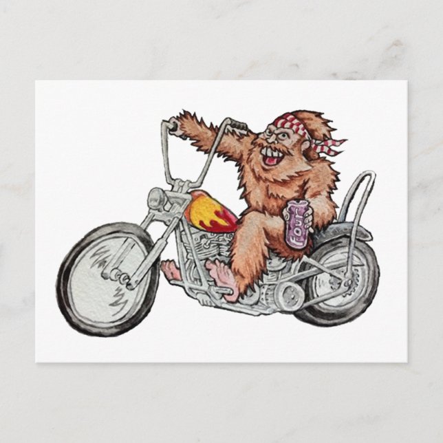 Cartão Postal Bigfoot Biker (Frente)