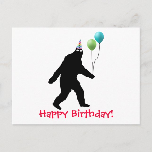 Cartão Postal Bigfoot Happy Birthday! (Frente)