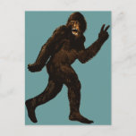 Cartão Postal Bigfoot Peace Sign<br><div class="desc">Bigfoot sends his love and makes the peace hand gesture. Bigfoot is still out there.</div>