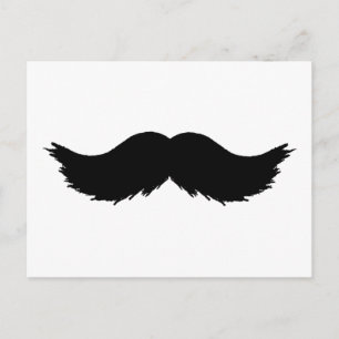 Cartão Postal Bigode Preto Felpudo