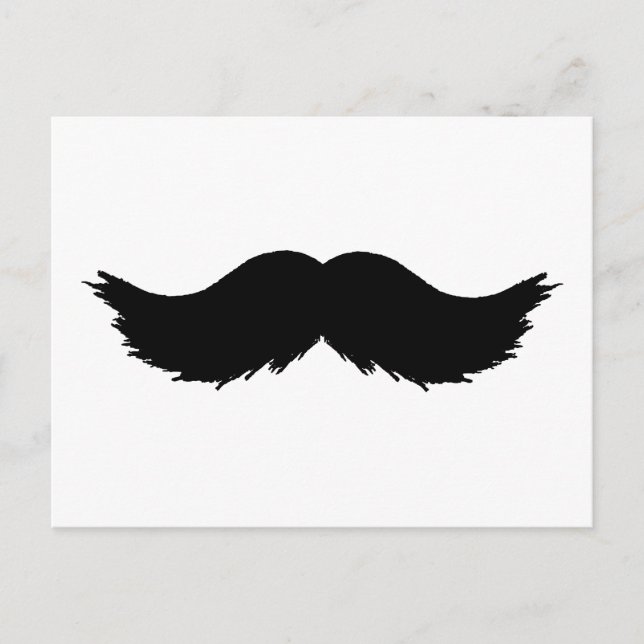 Cartão Postal Bigode Preto Felpudo (Frente)