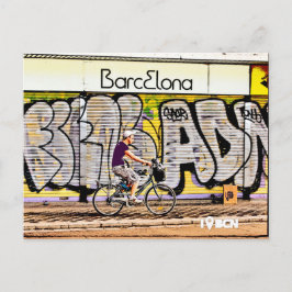 Cartão Postal Bike riding on Barcelona, Spain