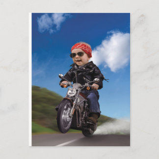 Cartão Postal Biker Babe