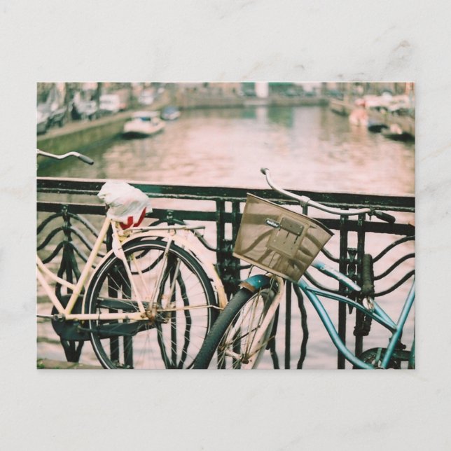 Cartão Postal Bikes De Amesterdã (Frente)