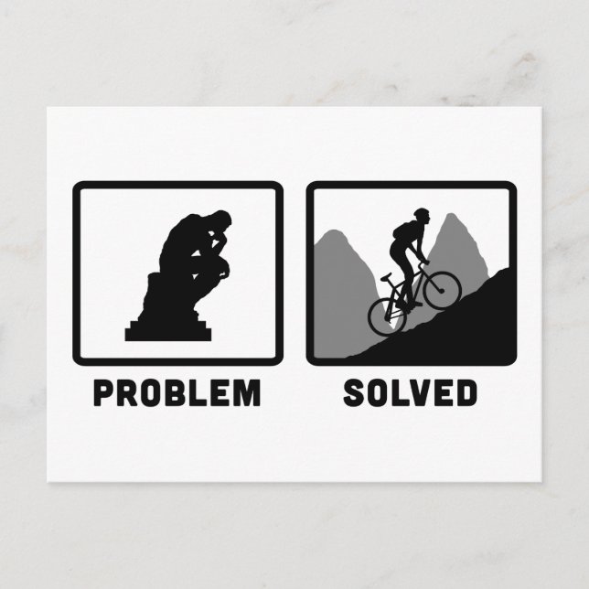 Cartão Postal Biking da montanha (Frente)