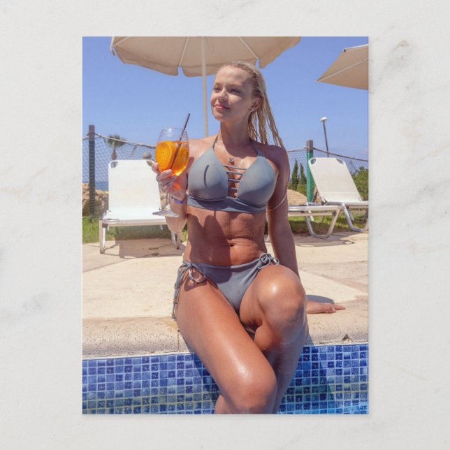 Cartão postal Bikini Modelo de Foto (Frente)