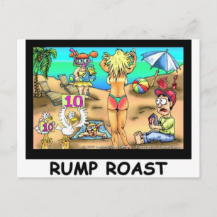 Cartão Postal Bikini Rump Roast Camisetas e Presentes Divertidos