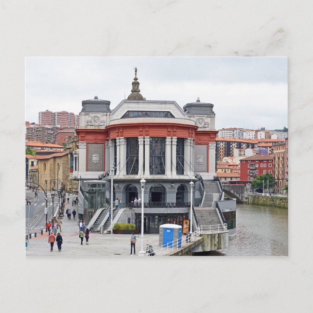 Cartão Postal Bilbau. Mercado da Ribeira. Mercado de la Ribera. (Frente)