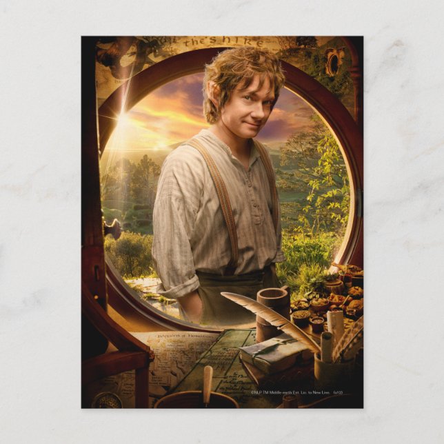Cartão Postal BILBO BAGGINS™ em Colagem de Shire (Frente)