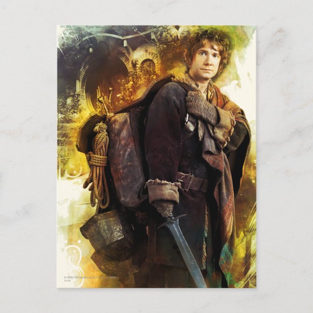 Cartão Postal BILBO BAGGINS™ & The Company of Dwarves Graphic (Frente)