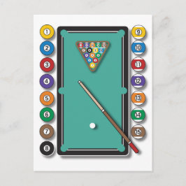Cartão Postal Bilhar
